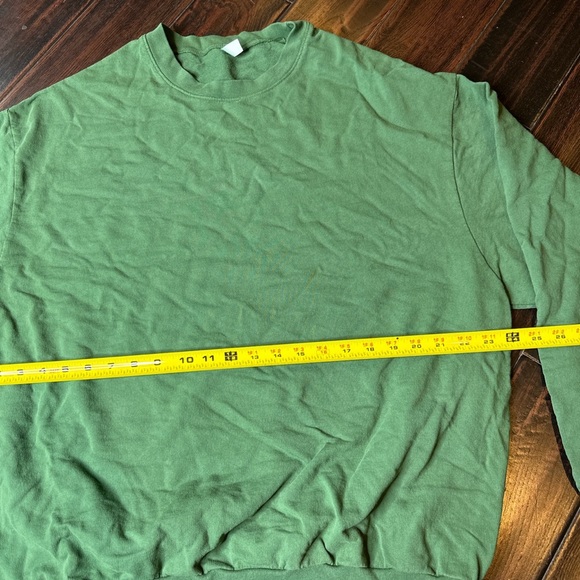 Crew neck, long sleeve, Terry cotton sweater Los Angeles Apparel unisex summer - Picture 3 of 4